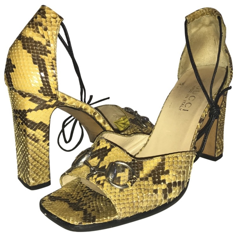 Gucci snake skin heels